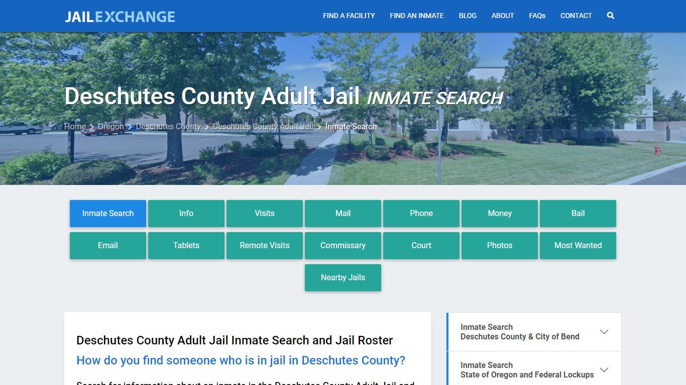 Inmate Search: Roster & Mugshots - Deschutes County Adult Jail, OR